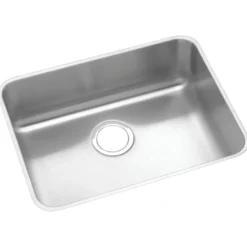 Elkay Lustertone Classic 24" Undermount Stainless Steel ADA Kitchen Sink, Lustrous Satin, 18 Gauge, ELUHAD211545