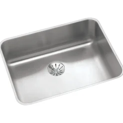 Elkay Lustertone Classic 24" Undermount Stainless Steel ADA Kitchen Sink, Lustrous Satin, 18 Gauge, ELUHAD211550PD