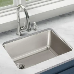 Elkay Lustertone Classic 26" Undermount Stainless Steel Kitchen Sink, Lustrous Satin, 18 Gauge, ELUH231710L