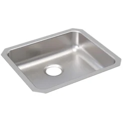 Elkay Lustertone Classic 22" Undermount Stainless Steel ADA Kitchen Sink, Lustrous Satin, 18 Gauge, ELUHAD191655