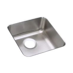 Elkay Lustertone Classic 17" Undermount Stainless Steel ADA Kitchen Sink, Lustrous Satin, 18 Gauge, ELUHAD141445