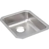 Elkay Lustertone Classic 16" Undermount Stainless Steel ADA Kitchen Sink, Lustrous Satin, 18 Gauge, ELUHAD131655