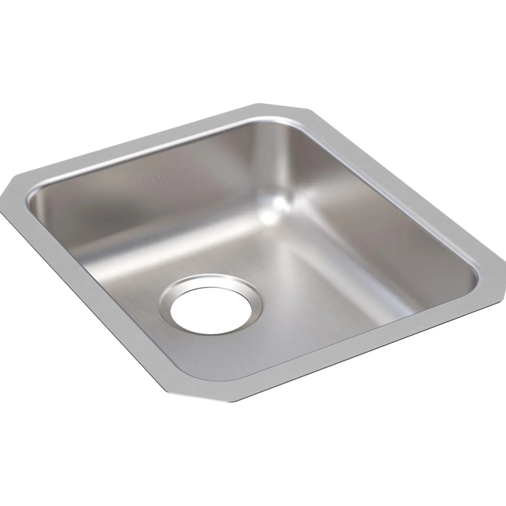 Elkay Lustertone Classic 16" Undermount Stainless Steel ADA Kitchen Sink, Lustrous Satin, 18 Gauge, ELUHAD131655