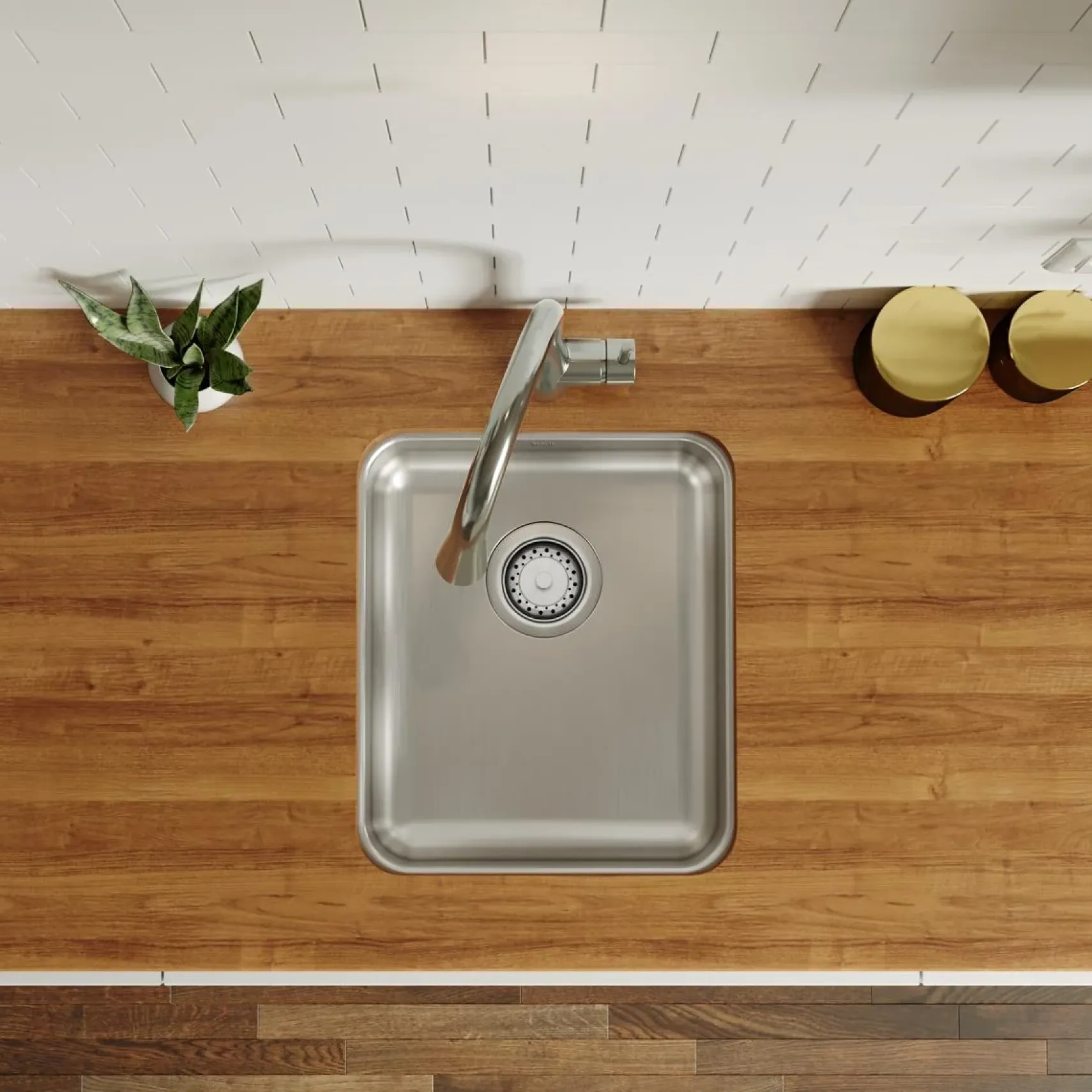 Elkay Lustertone Classic 16" Undermount Stainless Steel ADA Kitchen Sink, Lustrous Satin, 18 Gauge, ELUHAD131655