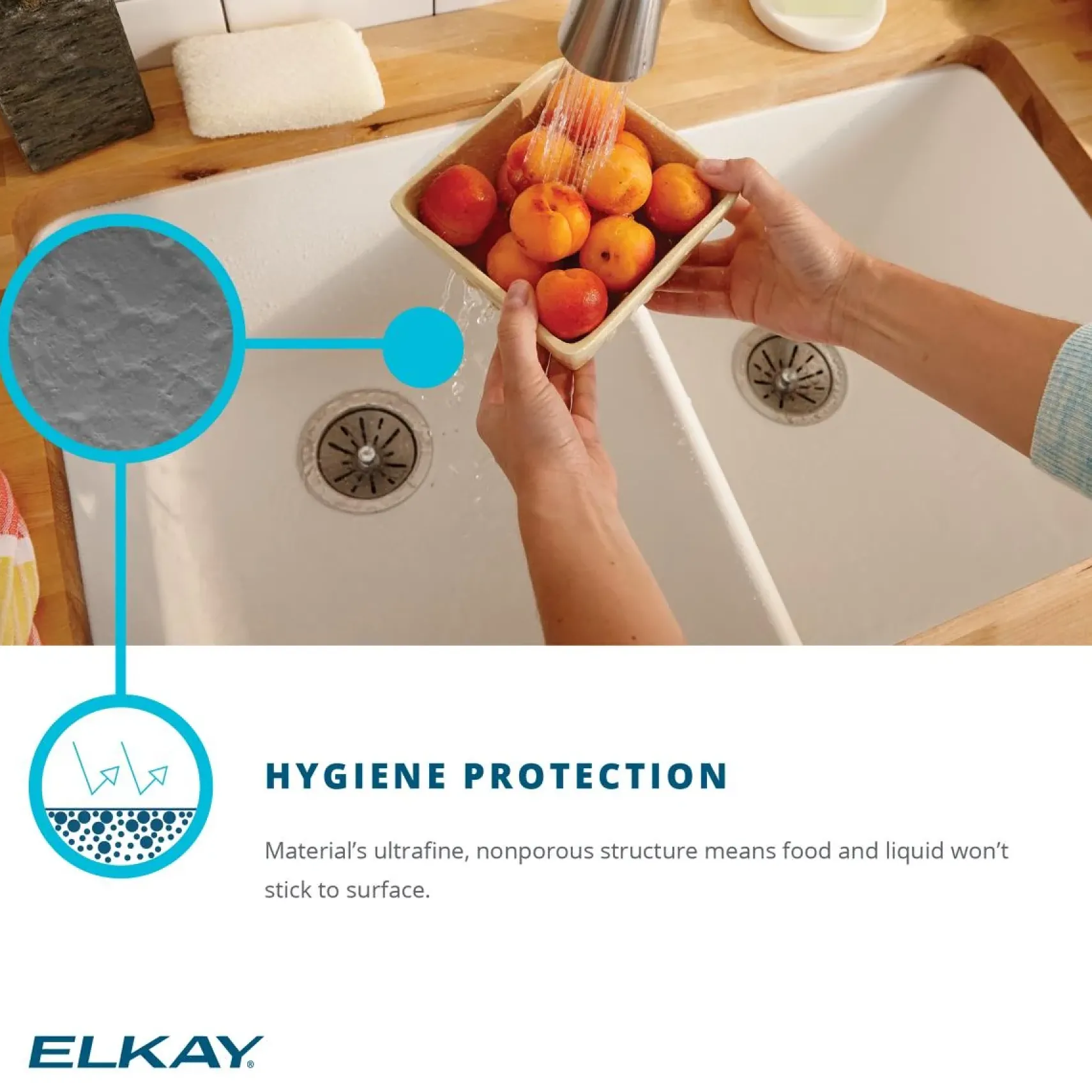 Elkay Quartz Classic 25" Undermount Quartz Kitchen Sink Kit, Black, ELGU2522BK0C