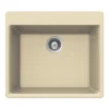 Houzer 24" Composite Granite Topmount Single Bowl Kitchen Sink, Biscuit, G-100 SAND