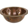 Houzer 15" Copper Flat Lip Bathroom Sink, HW-FAM1RF