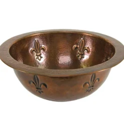 Houzer 15" Copper Flat Lip Bathroom Sink, HW-FAM1RF