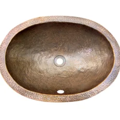 Houzer 21" Copper Flat Lip Bathroom Sink, HW-ELI1EF