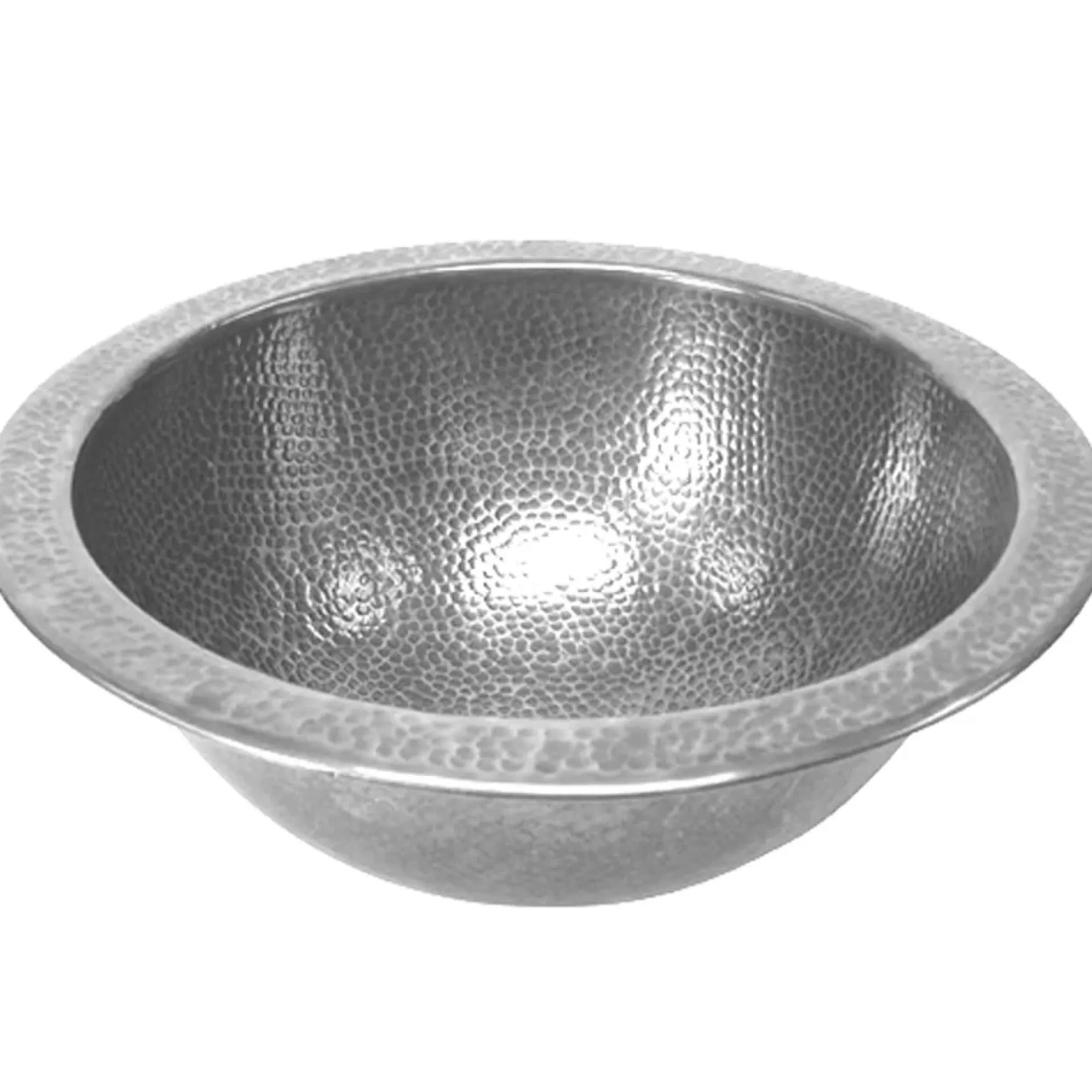 Houzer 17" Copper Flat Lip Bathroom Sink, Pewter, HW-AUG2RF