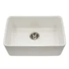 Houzer 23" Fireclay Undermount Single Bowl Kitchen Sink, Biscuit, Platus Series, PTU-2400 BQ
