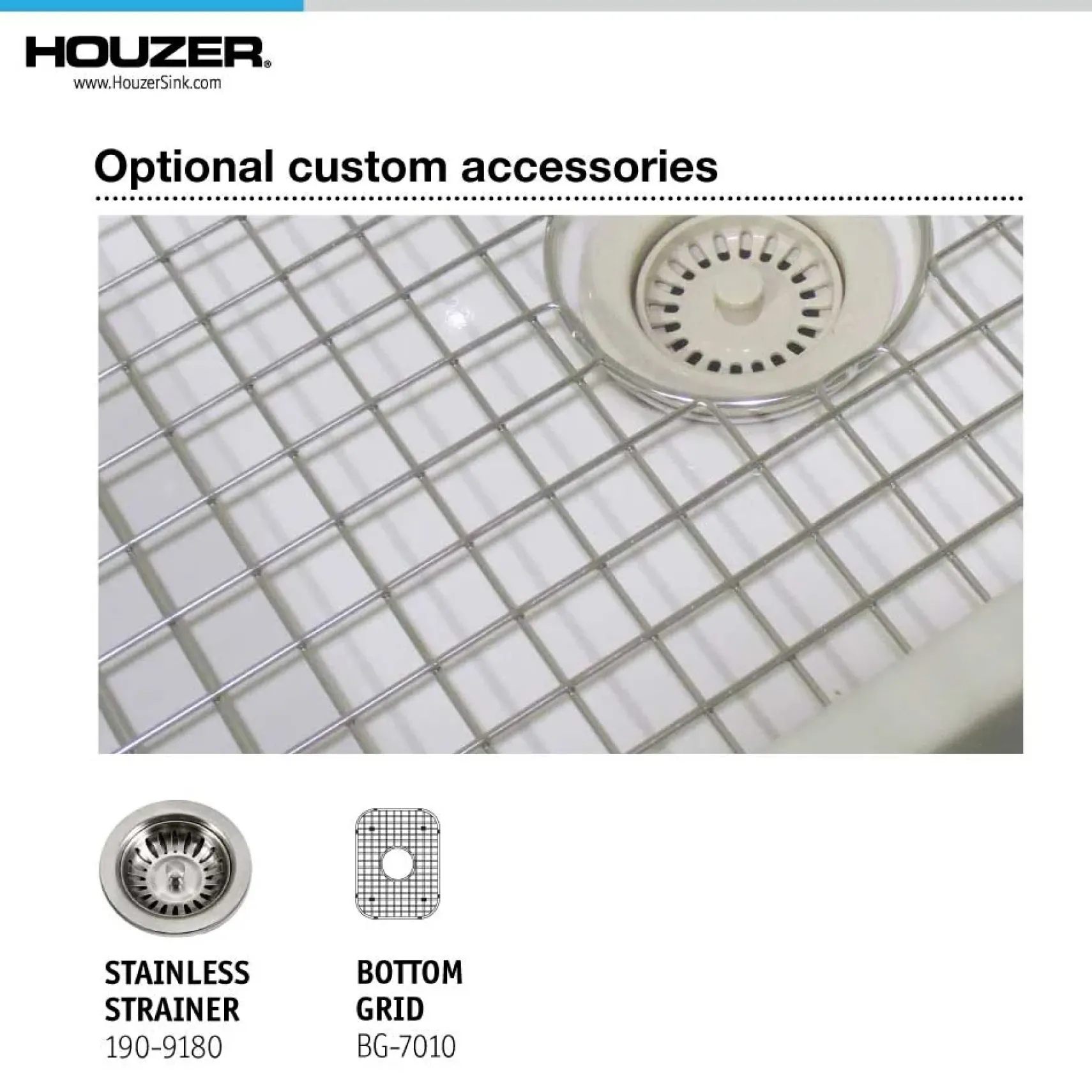 Houzer 12" Fireclay Undermount Bar Sink, White, Platus Series, PTB-1318 WH