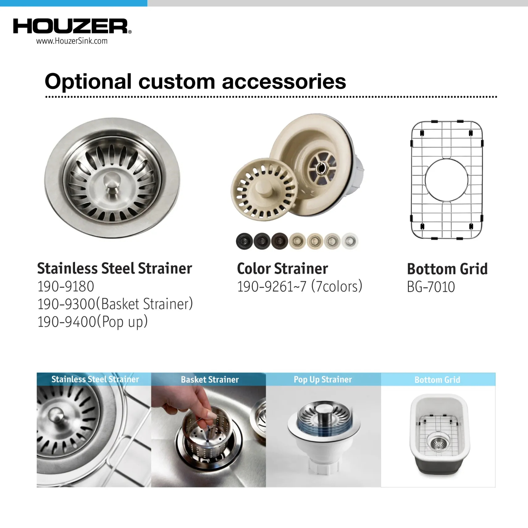 Houzer 12" Fireclay Undermount Bar Sink, White, Platus Series, PTB-1318 WH