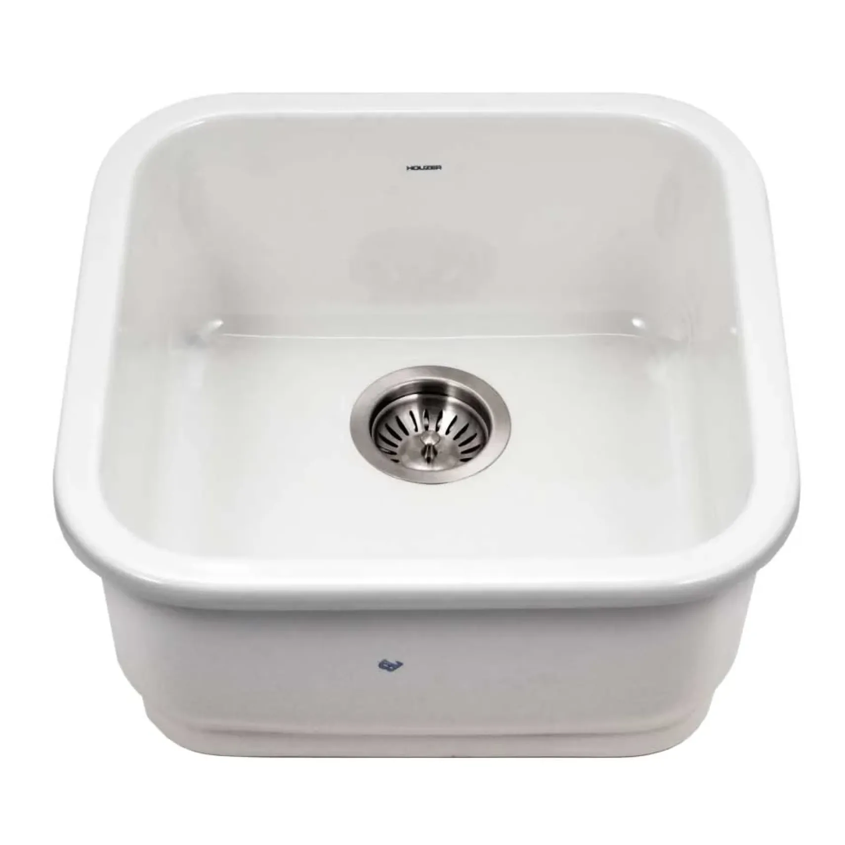 Houzer 19" Fireclay Undermount Bar Sink, White, Platus Series, PTB-1919 WH