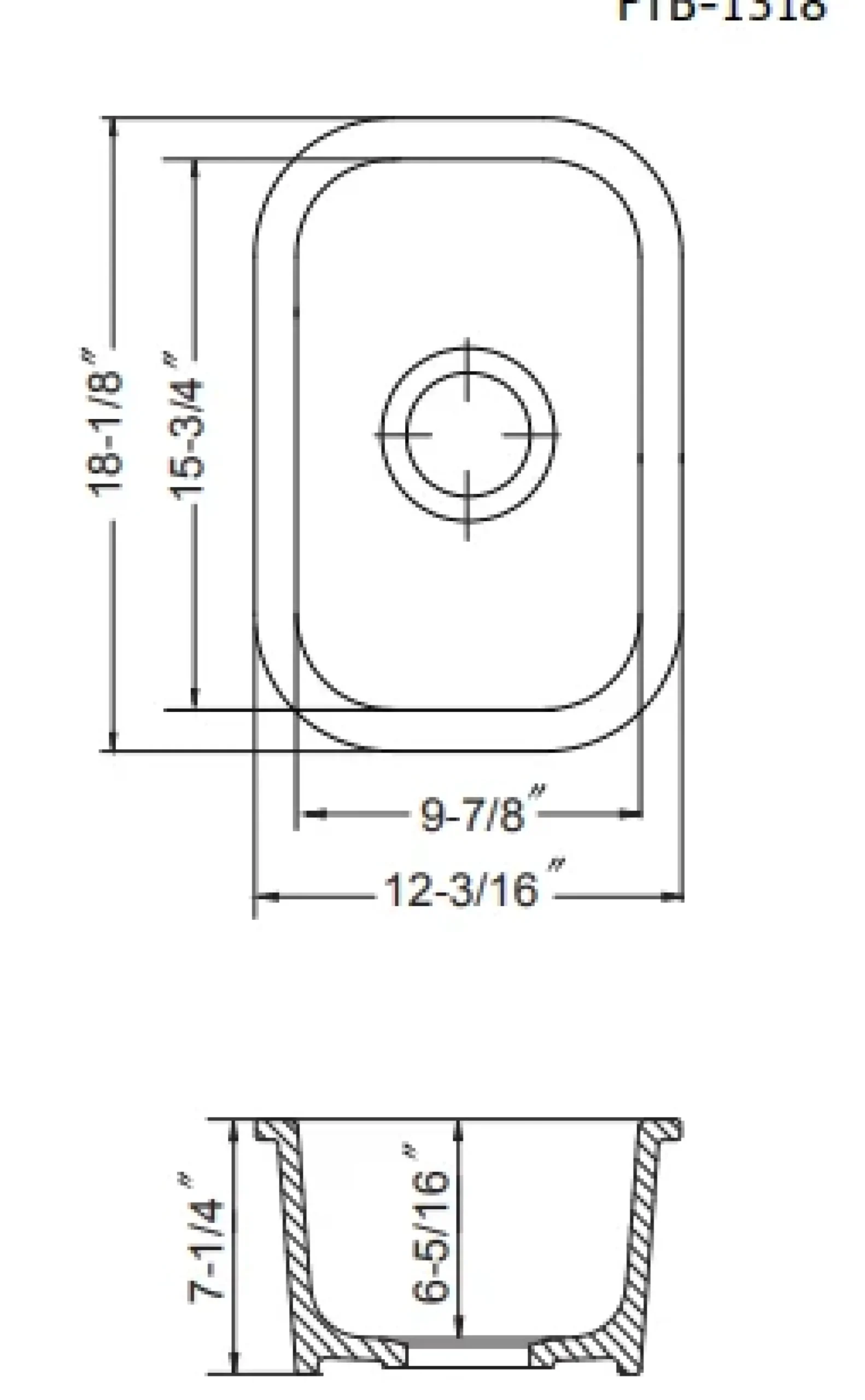 Houzer 12" Fireclay Undermount Bar Sink, Biscuit, Platus Series, PTB-1318 BQ