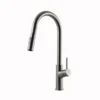 Houzer 1.75 GPM Kevali Series Brushed Nickel Single Handle Pull-Down Kitchen Faucet - Brass, KEV-151-BN