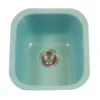 Houzer 16" Porcelain Enamel Steel Undermount Bar/Prep Sink, Green, PCB-1750 MT