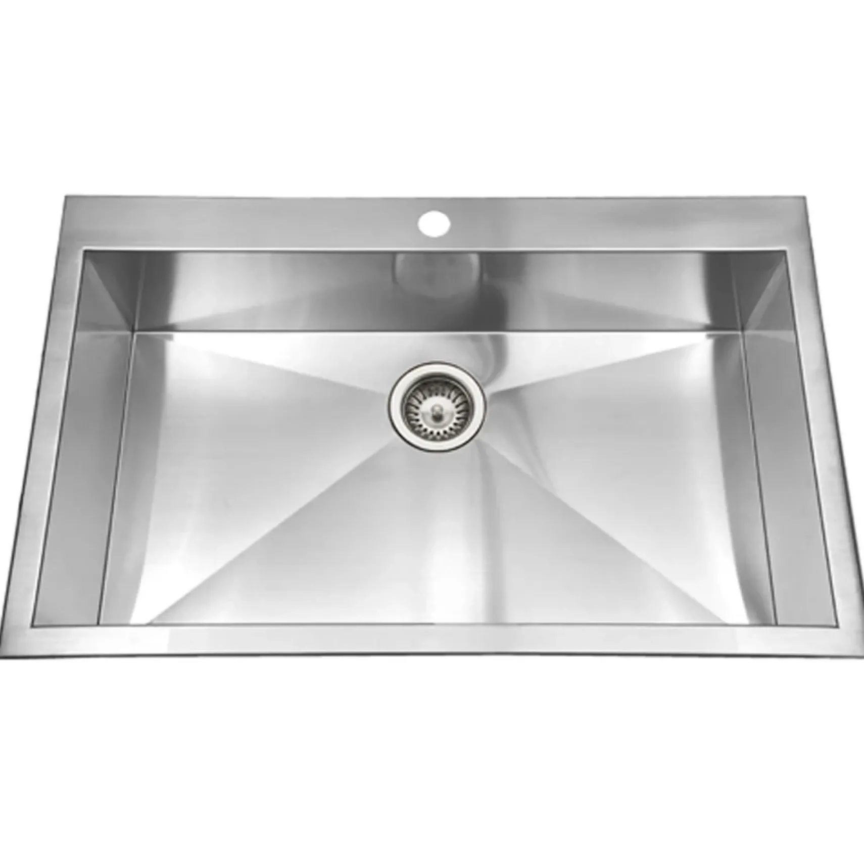 Houzer 33" Stainless Steel Topmount Single Bowl Kitchen Sink, 18 Gauge, BLS-3322