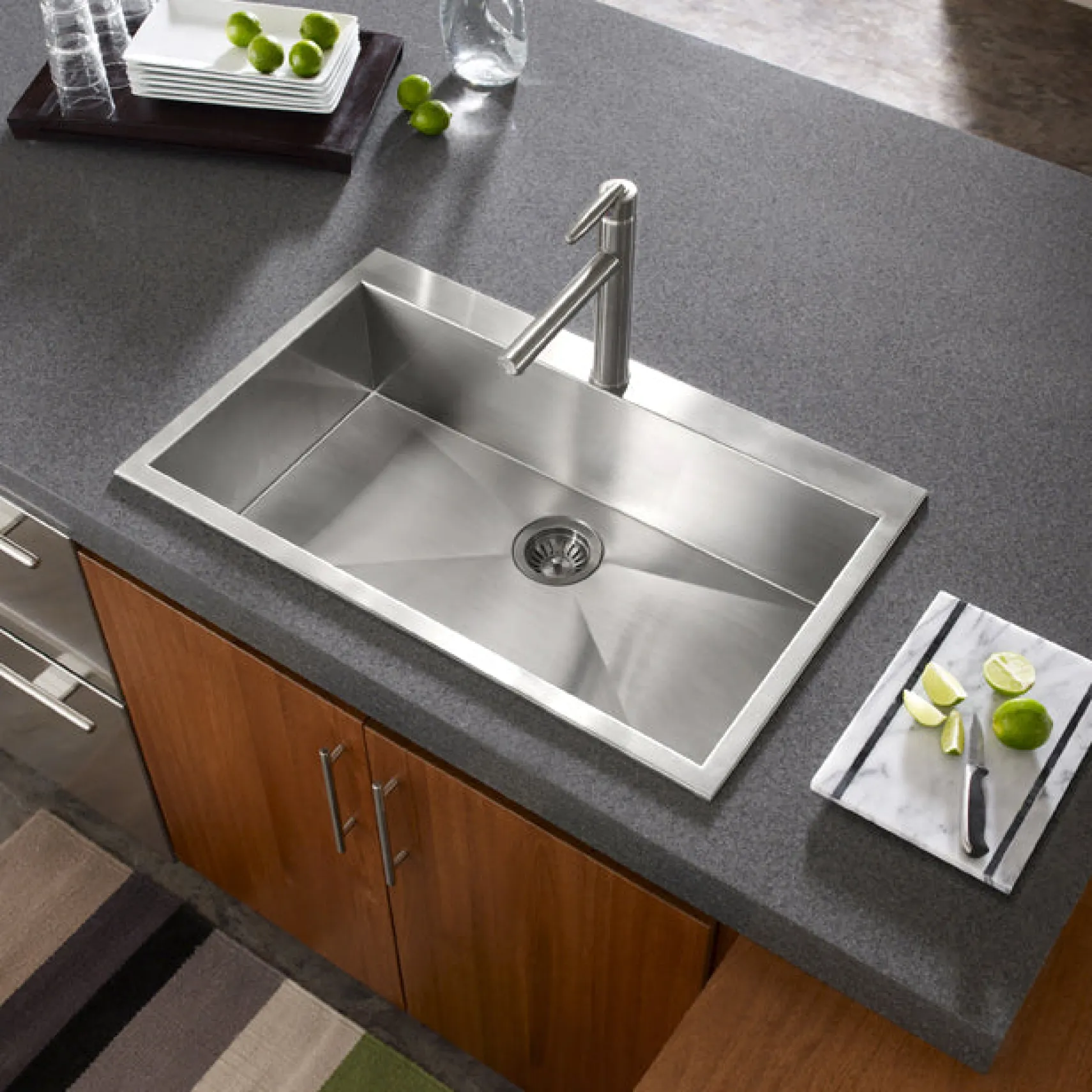 Houzer 33" Stainless Steel Topmount Single Bowl Kitchen Sink, 18 Gauge, BLS-3322