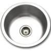 Houzer 18" Stainless Steel Topmount Round Single Bowl Bar Sink, SCF-1830-1