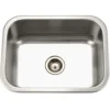 Houzer 23" Stainless Steel Undermount Single Bowl Kitchen Sink, 18 Gauge, MS-2309-1