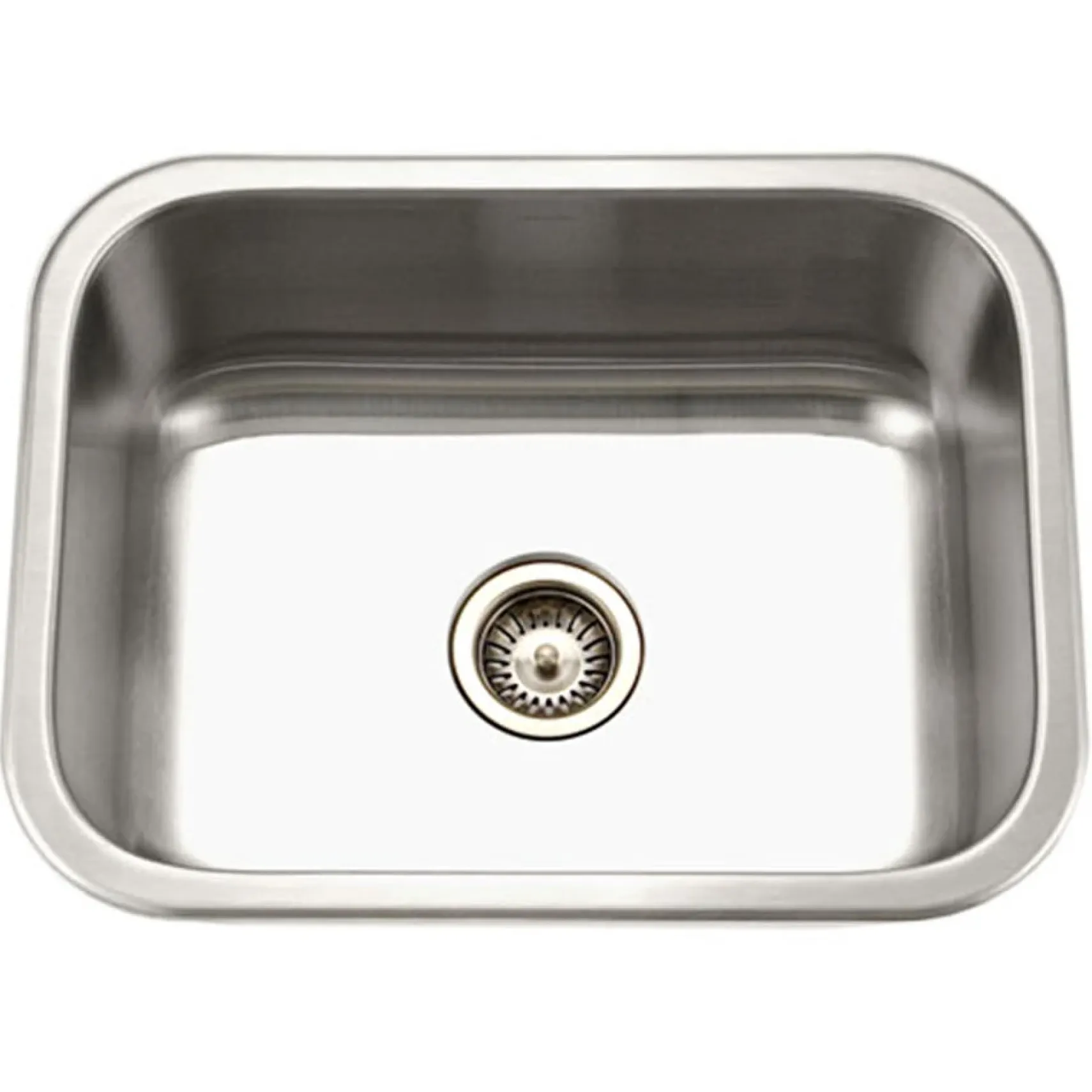 Houzer 23" Stainless Steel Undermount Single Bowl Kitchen Sink, 18 Gauge, MS-2309-1