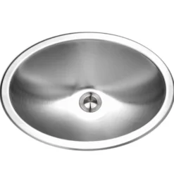 Houzer 18" Stainless Steel Undermount Bathroom Sink, Oval, CH-1800-1
