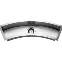 Houzer 33" Stainless Steel Undermount Bar/Prep Sink, Curved, CTC-3312
