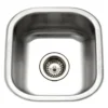 Houzer 16" Stainless Steel Undermount Club Prep/Large Bar Sink Bar Sink, MS-1708-1