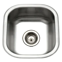 Houzer 16" Stainless Steel Undermount Club Prep/Large Bar Sink Bar Sink, MS-1708-1