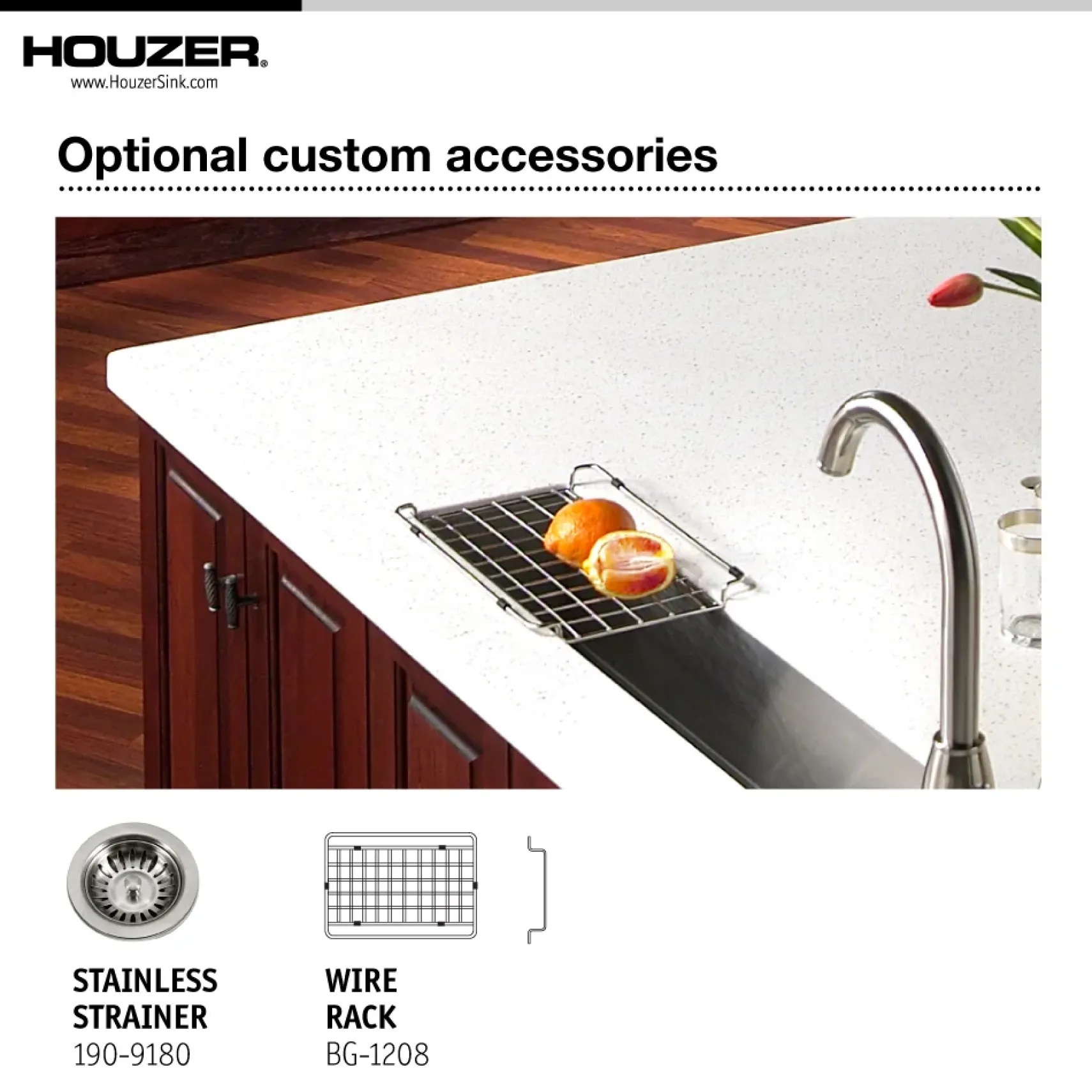 Houzer 32" Stainless Steel Undermount Bar/Prep Sink, Rectangle, CTB-3285