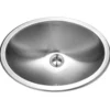 Houzer 18" Stainless Steel Undermount Bathroom Sink, Oval, with Overflow, CHO-1800-1