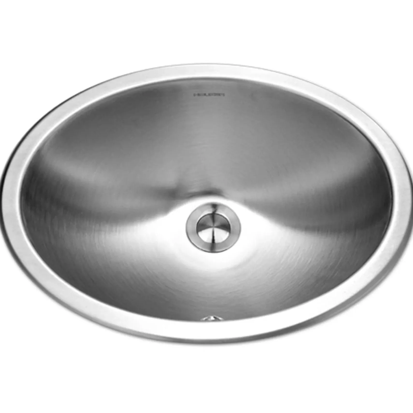 Houzer 18" Stainless Steel Undermount Bathroom Sink, Oval, with Overflow, CHO-1800-1