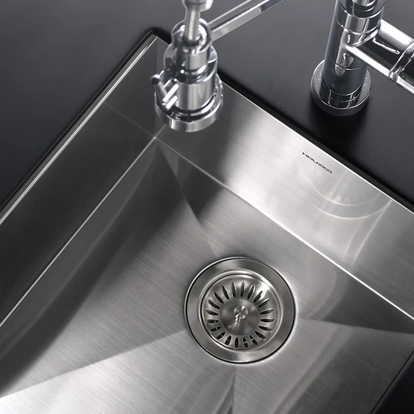 Houzer 17" Stainless Steel Undermount Zero Radius Prep Sink Bar Sink, CTR-1700