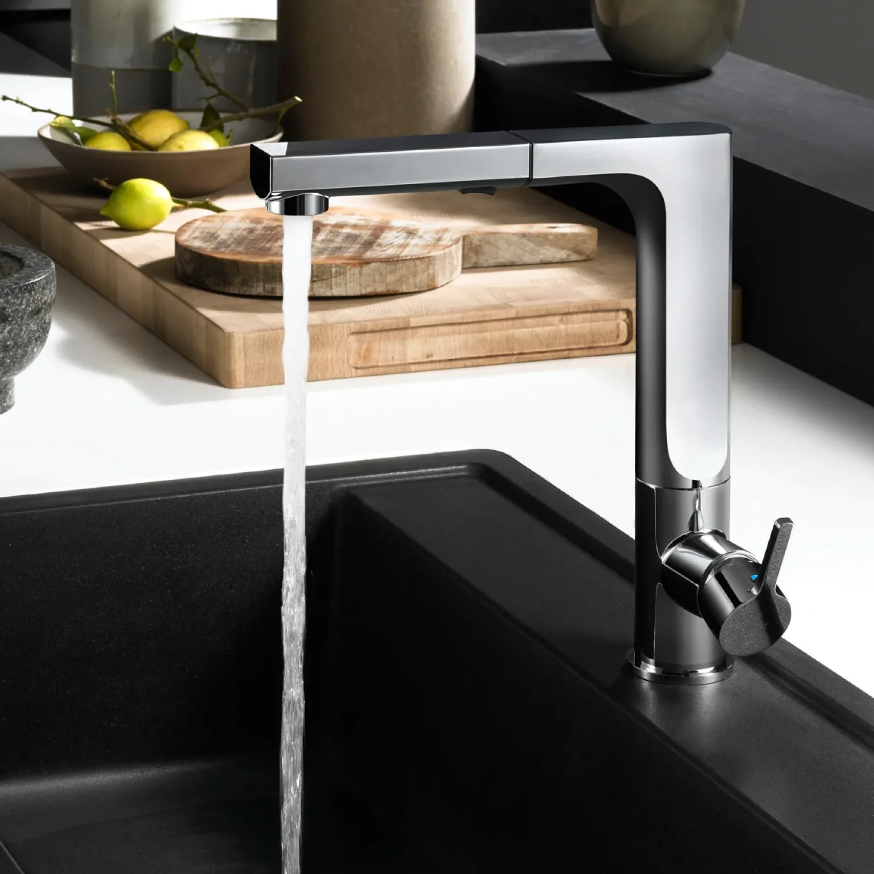Houzer Ascend Pull Out Kitchen Faucet Brushed Nickel, ASCPO-460-BN