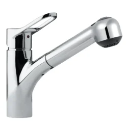 Houzer Ayr Pull Out Kitchen Faucet with CeraDox Technology Polished Chrome, AYRPO-972-PC