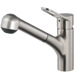 Houzer Ayr Pull Out Kitchen Faucet Brushed Nickel, AYRPO-972-BN