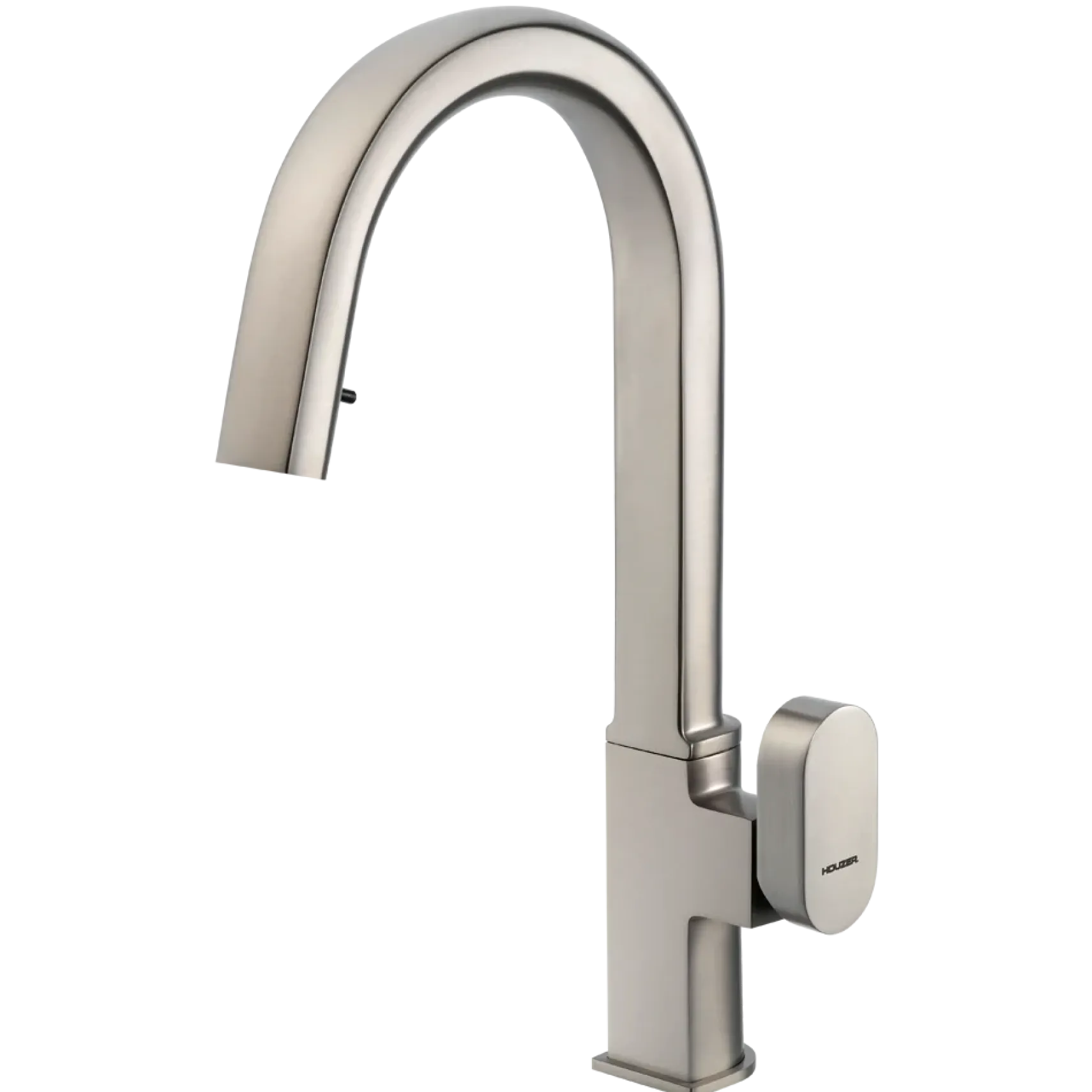Houzer Azura Hidden Pull Down Kitchen Faucet Brushed Nickel, AZUPD-968-BN