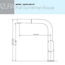 Houzer Azura Pull Out Kitchen Faucet with CeraDox Technology Polished Chrome, AZUPO-965-PC
