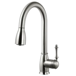 Houzer Camden Pull Down Kitchen Faucet Brushed Nickel, CAMPD-368-BN