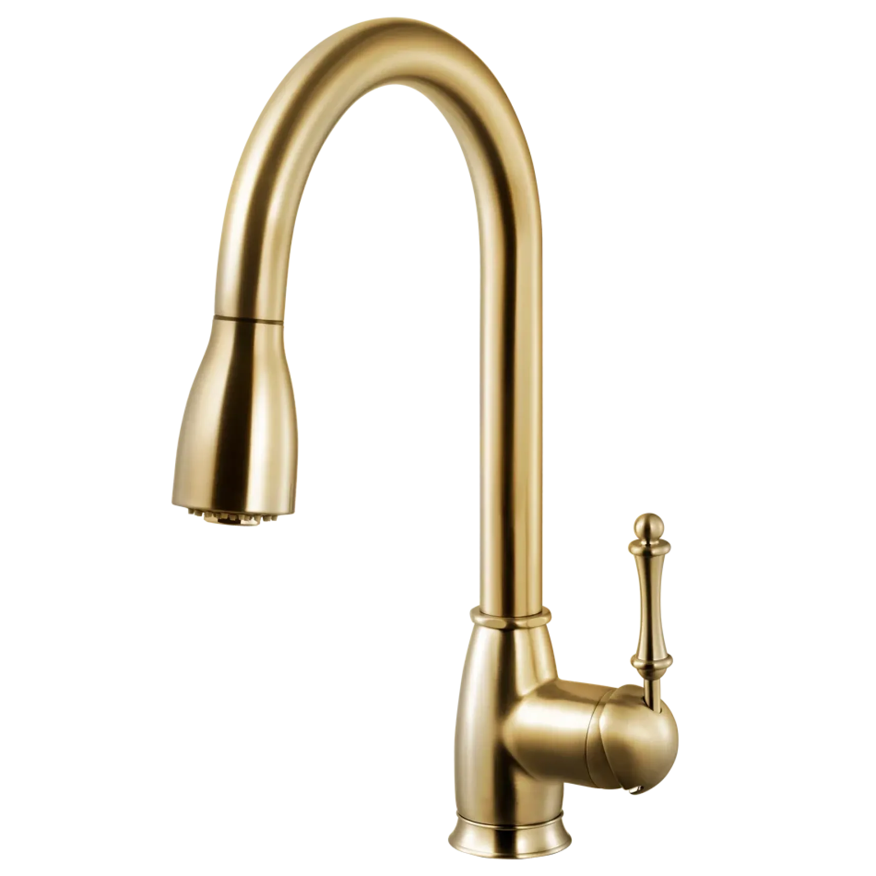 Houzer Camden Pull Down Kitchen Faucet Brushed Brass, CAMPD-368-BB