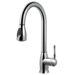 Houzer Camden Pull Down Kitchen Faucet with CeraDox Technology Polished Chrome, CAMPD-368-PC