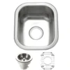 Houzer Club 13 inch Stainless Steel Undermount Bar Sink with Strainer & Grid - 18 Gauge, CS-1307-C