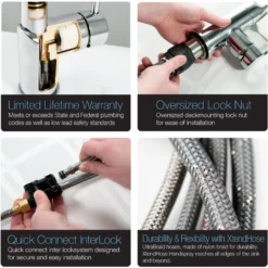 Houzer Cora Pull Out Kitchen Faucet Oil Rubbed Bronze, CORPO-554-OB
