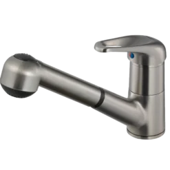 Houzer Gaia Pull Out Kitchen Faucet Brushed Nickel, GAIPO-361-BN