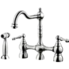 Houzer Lexington Bridge Kitchen Faucet with Sidespray Polished Chrome, LEXBS-956-PC
