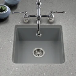 Houzer Platus 20 inch Gray Fireclay Undermount Square Single Bowl Bar Sink - PTB-2020 GR