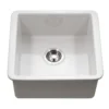 Houzer Platus 18" Square Fireclay Bar/Prep Sink, White, PTB-2020 WH