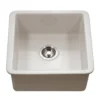 Houzer Platus 18" Square Fireclay Bar/Prep Sink, Biscuit, PTB-2020 BQ