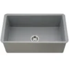 Houzer Platus 18" Undermount Fireclay Kitchen Sink, Gray, PTU-3600 GR
